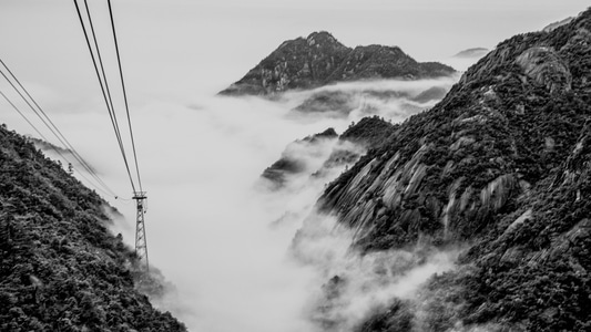 黄山-水墨-雾-山-山峰 图片素材