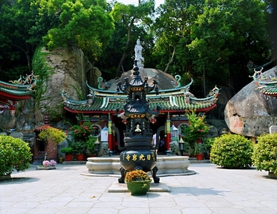 风景-日光岩-寺庙-建筑-宗教 图片素材