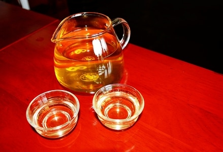 品茶-小清新-茶具-茶杯-玻璃杯 图片素材