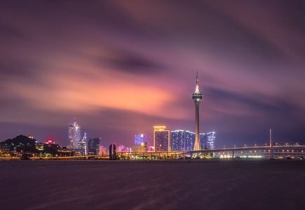 建筑-城市-澳门-夜景-风光 图片素材