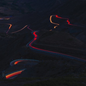 风光-光轨-光轨-夜景-公路 图片素材