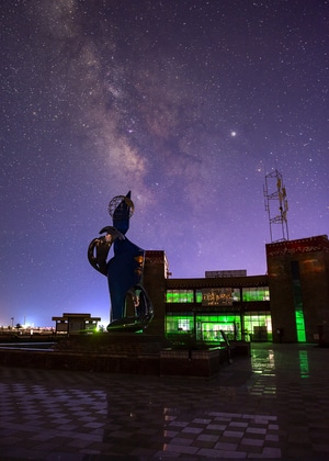 星空-打卡地-建筑-房屋-风景 图片素材