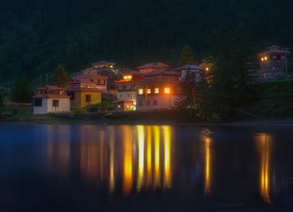 光影-风景-建筑-房屋-村庄 图片素材