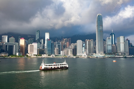 香港-维多利亚港-邮轮-风景-风光 图片素材