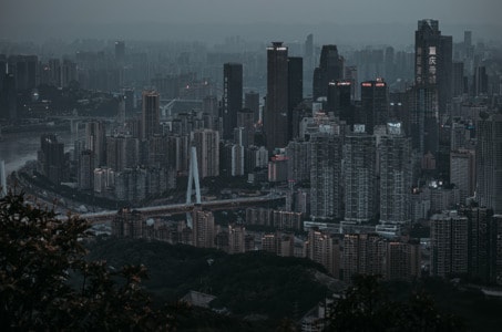 重庆-夜景-纪实-勒是雾都-黑客帝国 图片素材