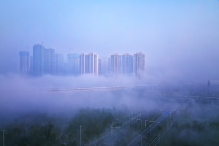 武汉-武汉地标-晨雾-雾-云 图片素材