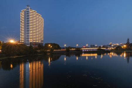 夜-建筑物-东湖-武汉-灯光 图片素材