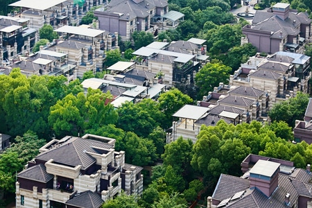 别墅区-绿色-宜居-住宅区-武汉 图片素材