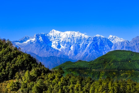 小而美-风景-冰川-雪山-蓝天白云 图片素材
