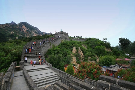 旅行-风光-长城-群山-河流 图片素材