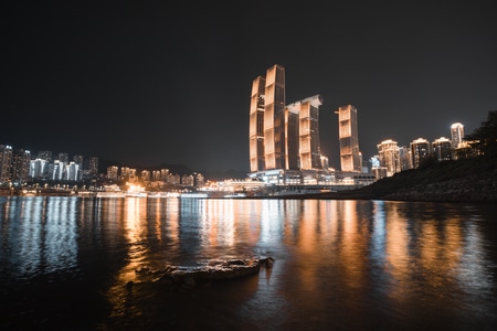 重庆-山水重庆-灯光-夜景-建筑工程 图片素材
