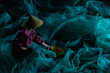 霞浦-魚滩-渔民-女人-女性 图片素材