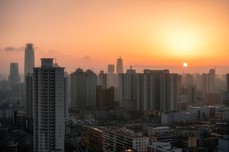 兰州-日出-城市-兰州-城市 图片素材