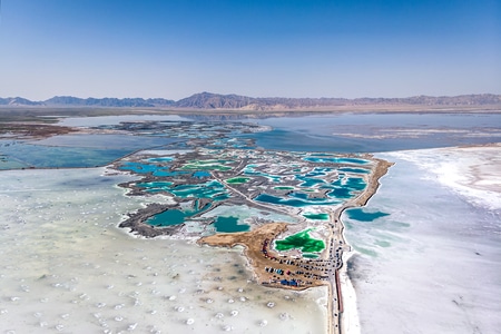 旅游-盐湖-无人机-风光-海西 图片素材