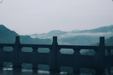 天气-环境-护栏-风景-石栏 图片素材