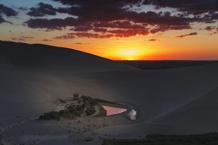户外-沙漠-夕阳-风景-风光 图片素材