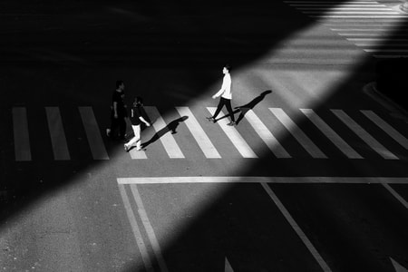 街拍-大街上-行走-街道-斑马线 图片素材