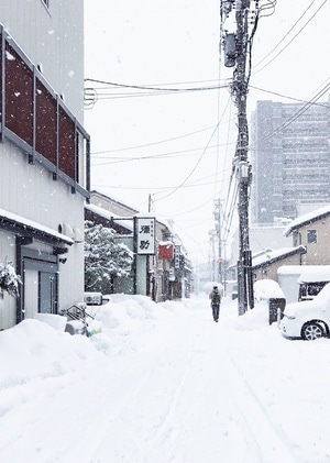 苹果手机-手机摄影-风景-下雪-道路 图片素材
