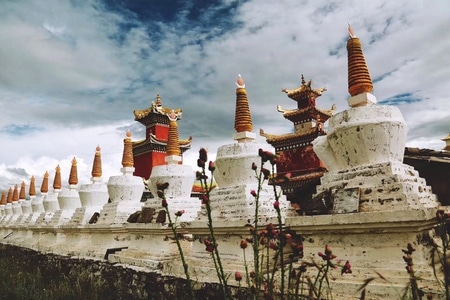 旅行-四川-藏地-佛塔-瓦切塔林 图片素材