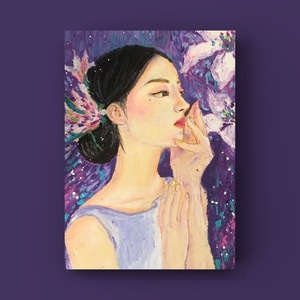 油画棒-花-人像-美少女-女人 图片素材