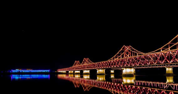 灯光-城市-桥-夜景-黑夜 图片素材