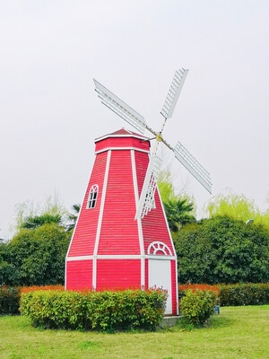 建筑-风景-风车-建筑-风车 图片素材