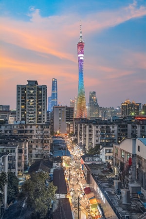 广州塔-夜景-都市-地标建筑-城市 图片素材