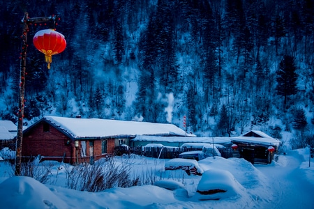 黑龙江-雪乡-环境-旅游-风光 图片素材