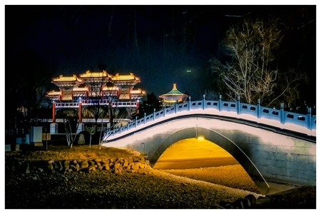 城市-环境-唐山-南湖-夜景 图片素材