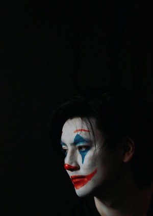 蓝-小丑-人像-情绪-小丑 图片素材
