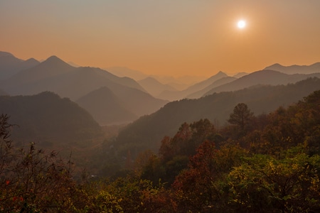 色彩-风光-自然-日出-山 图片素材