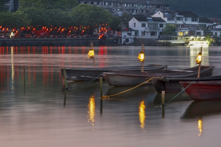 风光-乡村-宁波市-纪实-渔火 图片素材