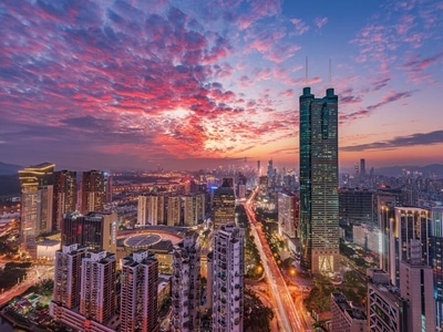 火烧云-深圳-罗湖-夜景-晚霞 图片素材