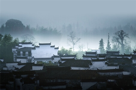 江南-早晨-卢村-70周年风光-70周年摄影大赛 图片素材