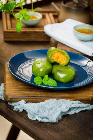 宅家美食-青团-食物-美食-青团 图片素材