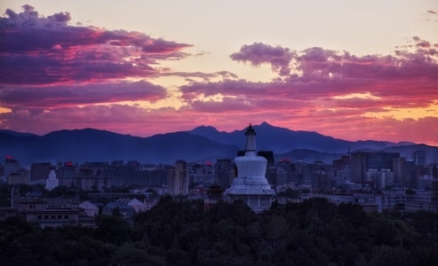 风光-晚霞-霞-北京-景山 图片素材