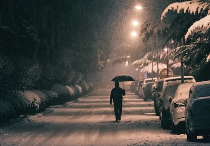 你好2020-人文-雪-雪夜-北京 图片素材