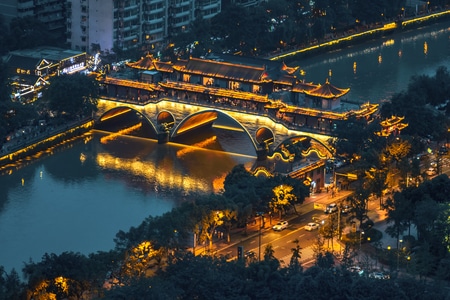 风光-70周年摄影大赛-城市-成都-桥 图片素材