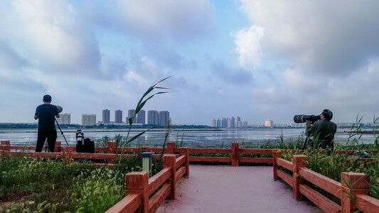乳山风光-宅家-潮汐湖风光-城市-建筑 图片素材