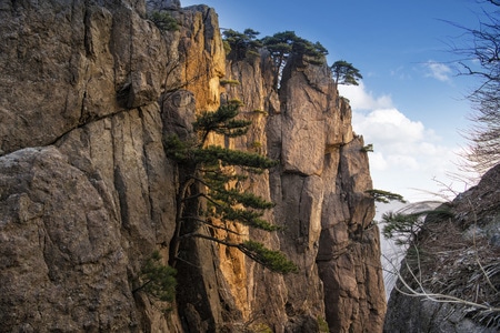 风光-黄山-悬崖峭壁-山岩-风景 图片素材
