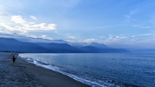 钓鱼-宝岛-海面-沙滩-海 图片素材