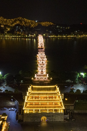 风光-夜色-看你的城市-广济桥-城市 图片素材