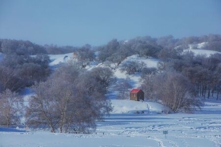 你好2020-雪景-坝上-乌兰布统-风景 图片素材