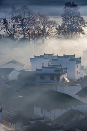 旅拍-风光-婺源石城-城镇-古城 图片素材