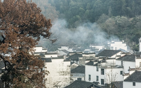 旅拍-风光-婺源石城-城镇-古城 图片素材