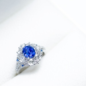 宝石-钻石-饰品-皇家蓝-戒指 图片素材