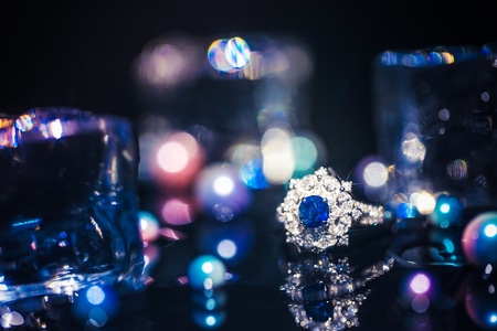 蓝宝石-钻石-宝石-摆拍-珠宝 图片素材