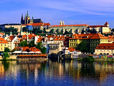 欧洲-捷克-布拉格-旅行-倒影 图片素材
