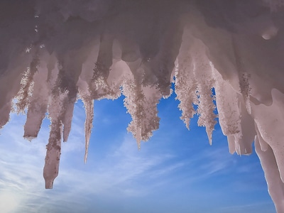 旅行-冰冻-冰洞-帘-贝加尔湖 图片素材