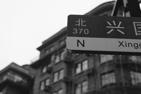 上海-城市-扫街-路牌-建筑 图片素材